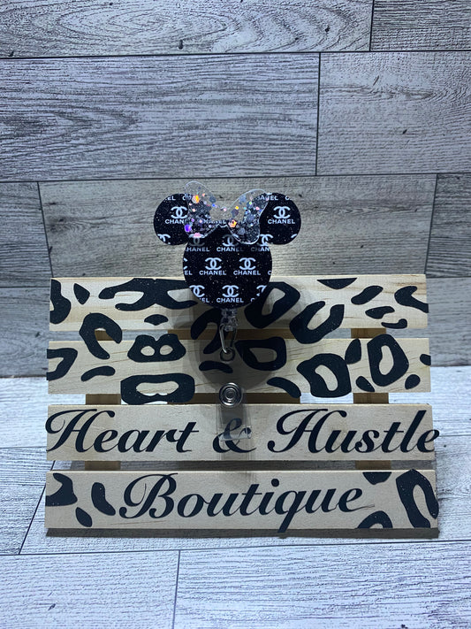 Black Mouse Ears With bow (TOPPER ONLY)